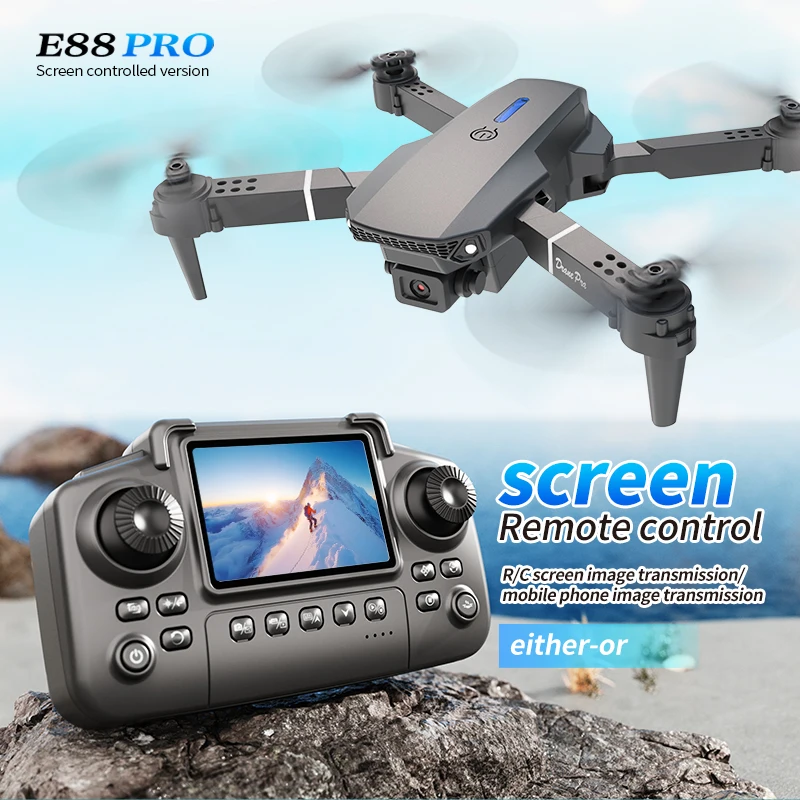Drone Lidar - Professionelle E88 PRO Drohne mit Bildschirm