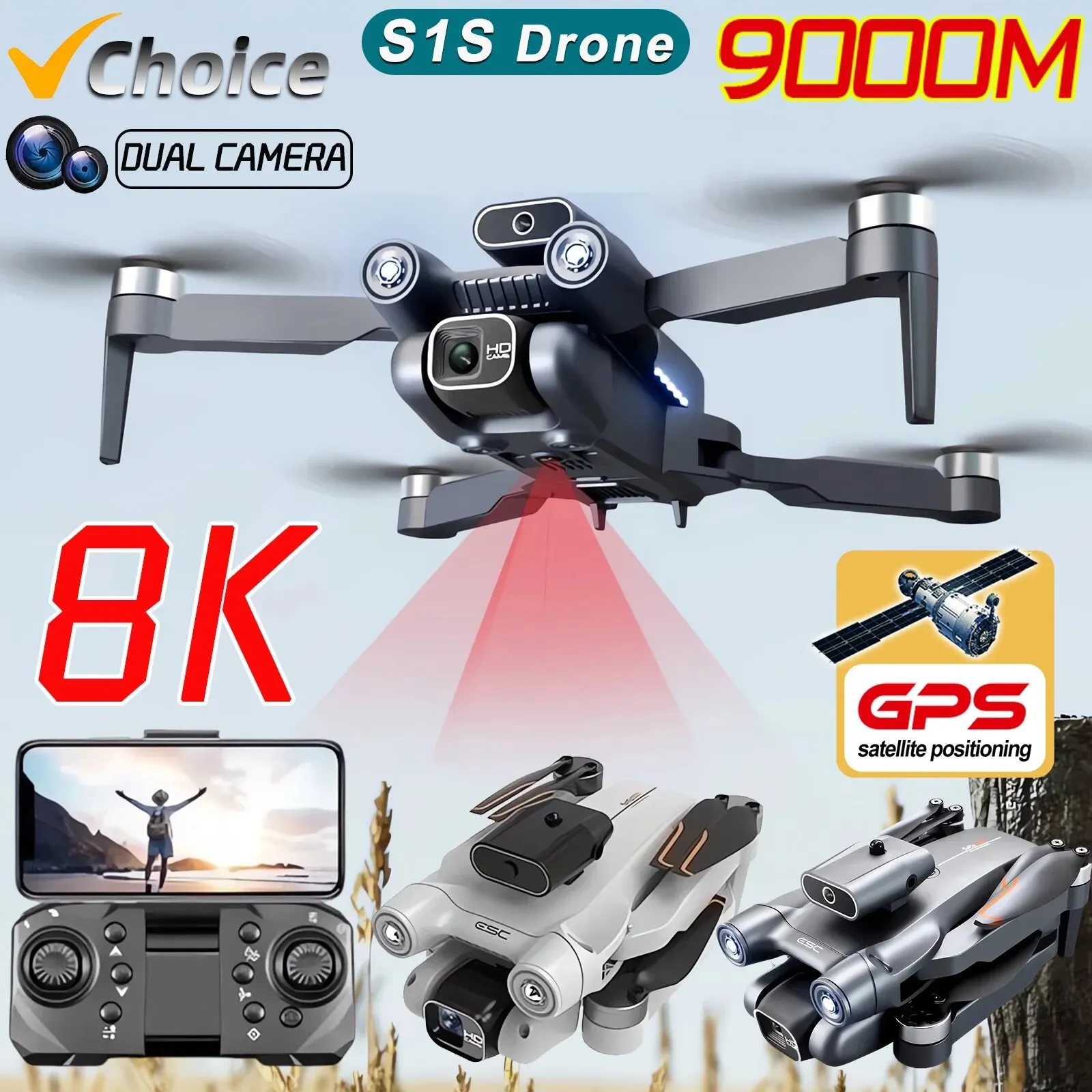 Neue s1s 5g gps drohnen kamera – Drone Lidar Bewertung und Preis
